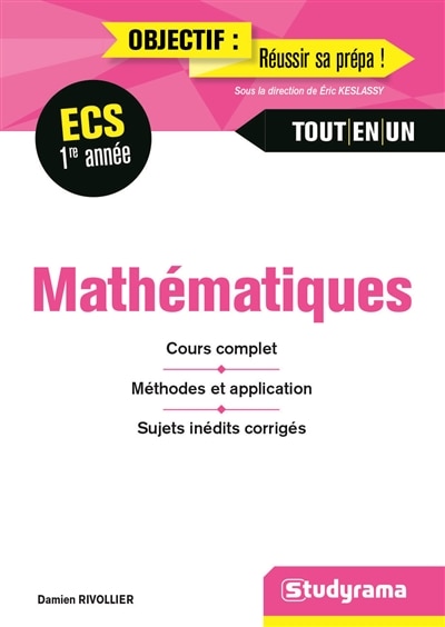 Front cover_Math&eacute;matiques, ECS 1re ann&eacute;e