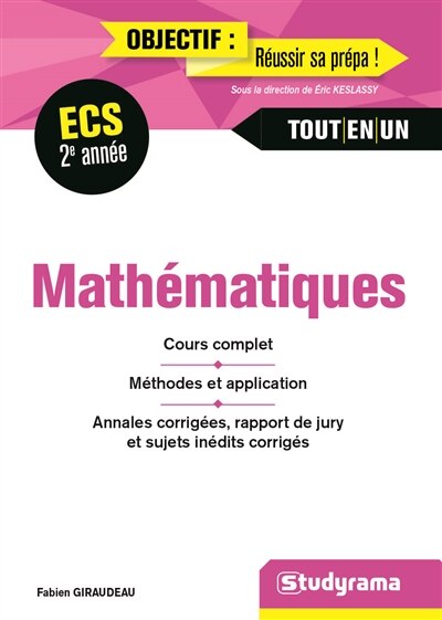 Front cover_Mathématiques, ECS deuxième année