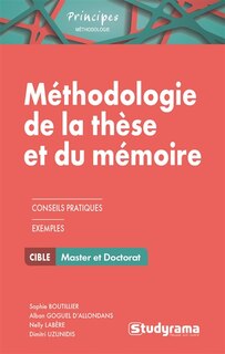 Méthodologie de la thèse et du mémoire