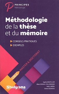 Couverture_Méthodologie De La Thèse Et Du Mémoire