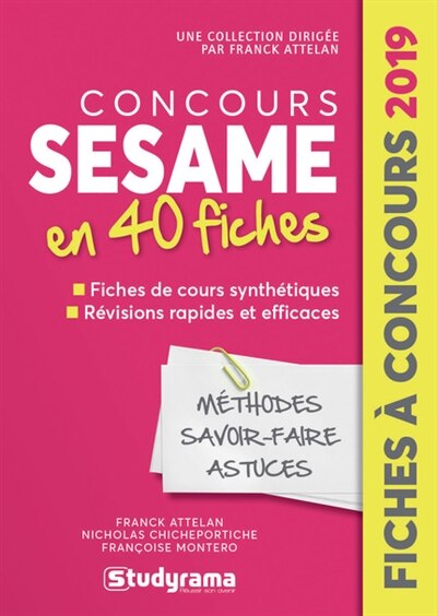 Couverture_Concours Sésame en 40 fiches
