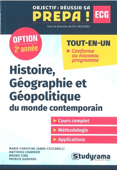 Front cover_Histoire, géographie et géopolitique du monde contemporain : option 2e année ECG : tout-en-un, conforme au nouveau programme