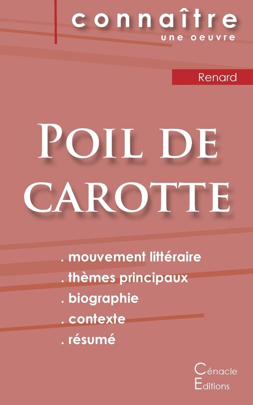 Couverture_Fiche de lecture Poil de carotte de Jules Renard (Analyse littéraire de référence et résumé complet)