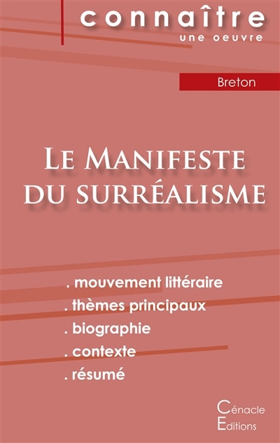 Couverture_Fiche de lecture Le Manifeste du surréalisme de André Breton (Analyse littéraire de référence et résumé complet)