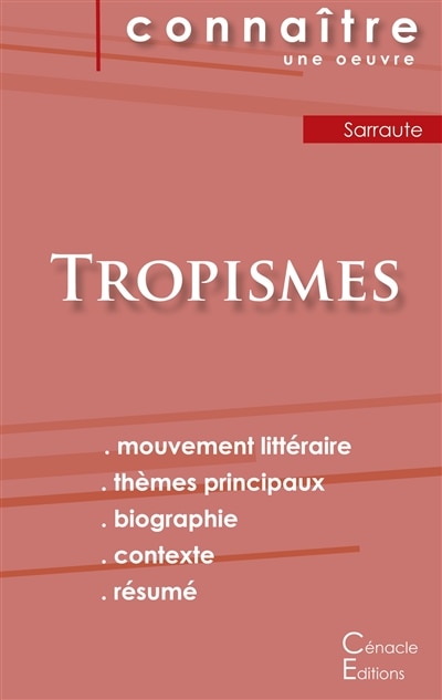 Fiche de lecture Tropismes de Nathalie Sarraute (Analyse littéraire de référence et résumé complet)