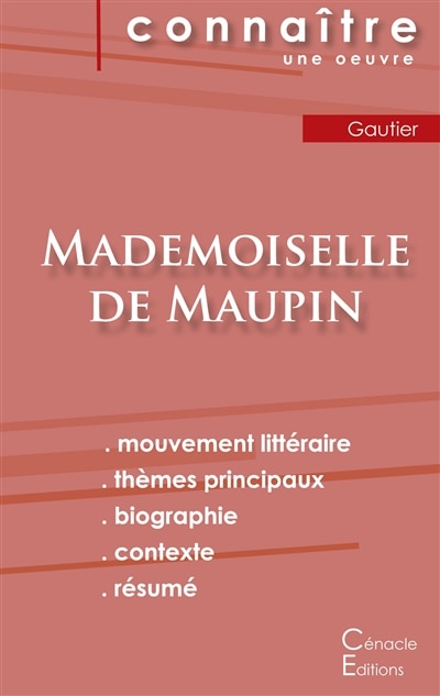 Front cover_Fiche de lecture Mademoiselle de Maupin de Théophile Gautier (Analyse littéraire de référence et résumé complet)