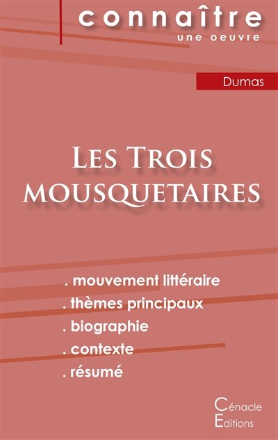 Front cover_Fiche de lecture Les Trois mousquetaires de Alexandre Dumas (Analyse littéraire de référence et résumé complet)