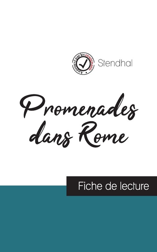 Front cover_Promenades dans Rome de Stendhal (fiche de lecture et analyse complète de l'oeuvre)
