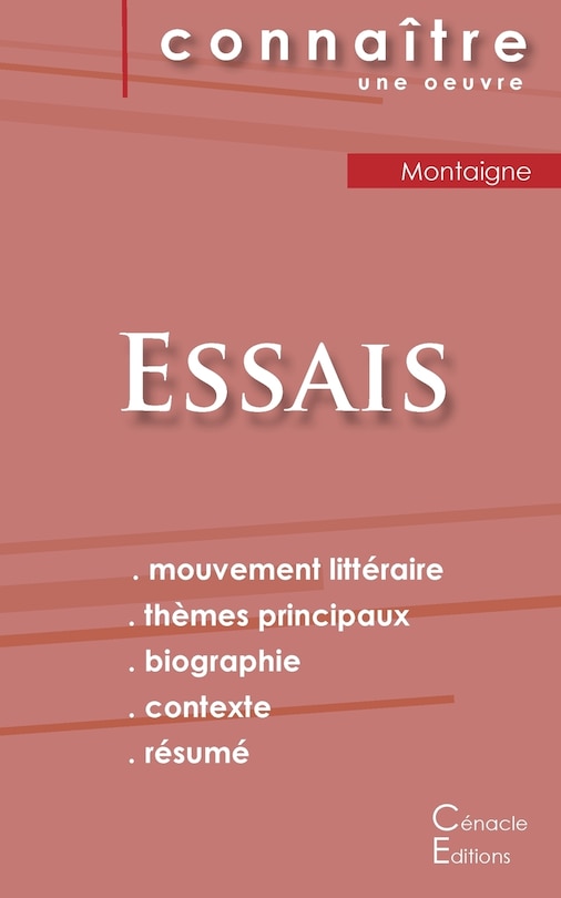 Front cover_Fiche de lecture Des Cannibales et Des Coches dans les Essais de Montaigne (analyse littéraire de référence et résumé complet)