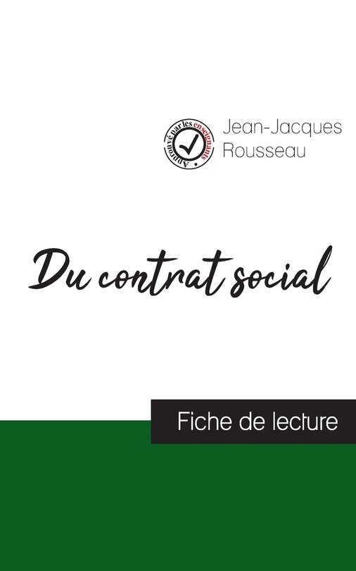 Couverture_Du contrat social de Jean-Jacques Rousseau (fiche de lecture et analyse complète de l'oeuvre)