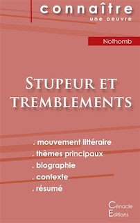 Couverture_Fiche de lecture Stupeur et tremblements de Amélie Nothomb (analyse littéraire de référence et résumé complet)