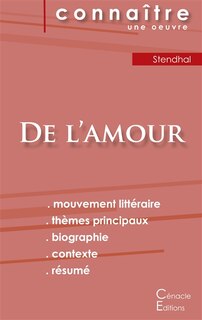 Couverture_Fiche de lecture De l'amour de Stendhal (analyse littéraire de référence et résumé complet)