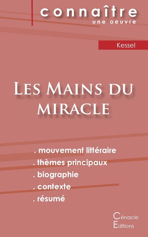 Front cover_Fiche de lecture Les Mains du miracle de Joseph Kessel (analyse littéraire de référence et résumé complet)
