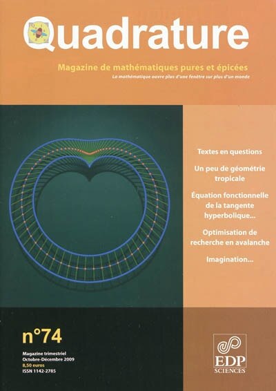 Front cover_Quadrature, n°74