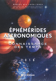 Front cover_Ephémérides astronomiques 2016
