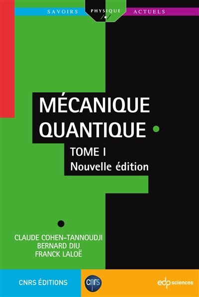 Front cover_Mécanique quantique, Vol. 1