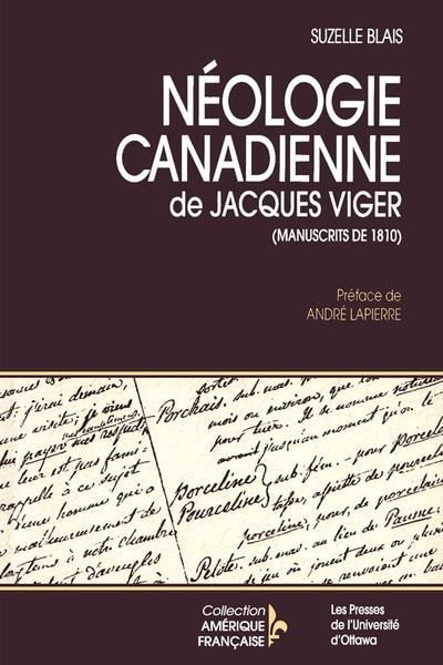 Couverture_Néologie canadienne de Jacques Viger