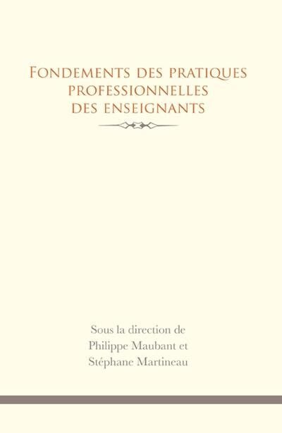 Couverture_Fondements des pratiques professionnelles des enseignants