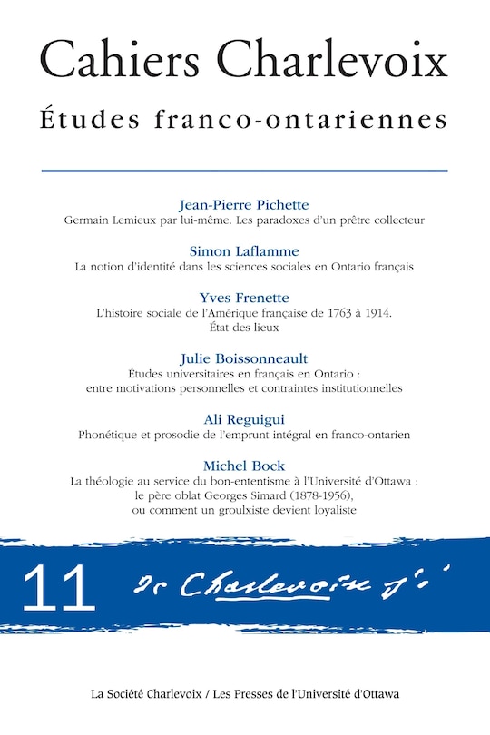 Cahiers Charlevoix 11: Études Franco-ontariennes