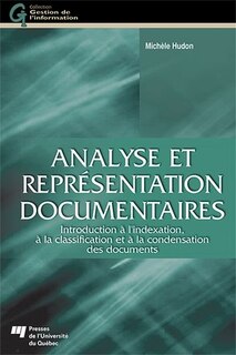 Front cover_Analyse et représentation documentaires