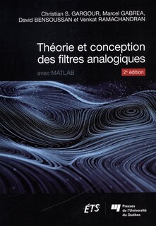 Couverture_Théorie et conception des filtres analogiques : avec Matlab