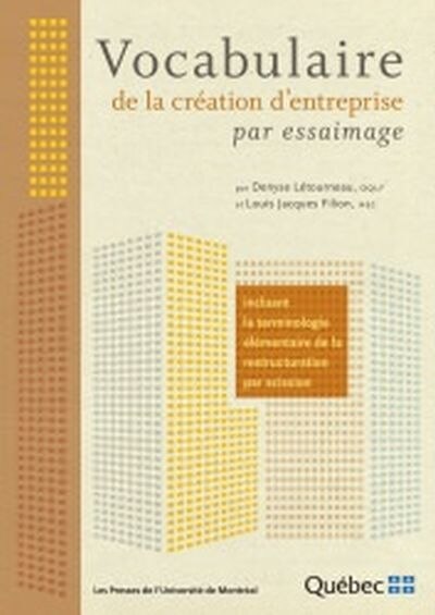 Couverture_Vocabulaire de la création d'entreprise par essaimage incluant la terminologie élémentaire de la restructuration par scission