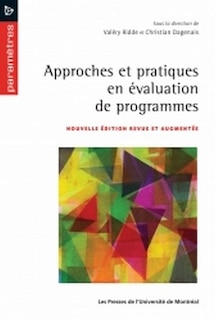Front cover_Approches et pratiques en évaluation de programmes