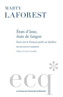 Couverture_États d'âme, états de langue : essai sur le français parlé au Québec