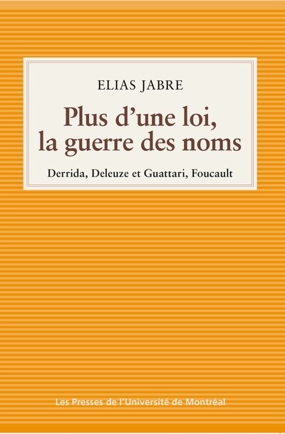 Front cover_Plus d'une loi, la guerre des noms