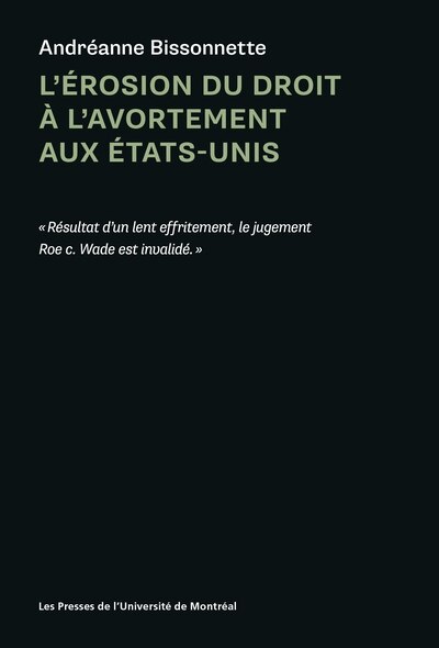 Front cover_L'ÉROSION DU DROIT À L'AVORTEMENT AUX ÉTATS-UNIS