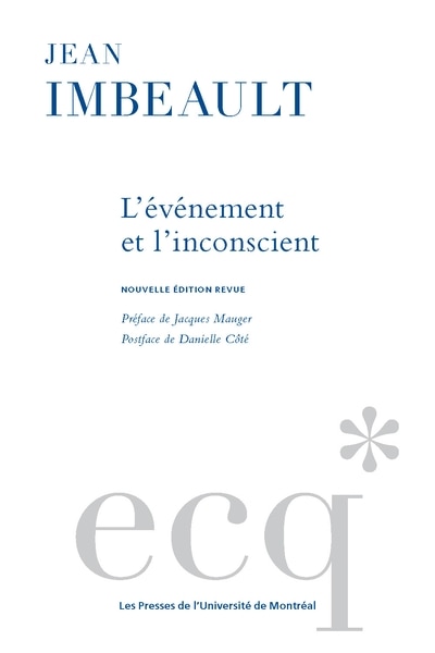 Front cover_L' événement et l'inconscient