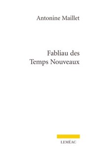 Couverture_FABLIAU DES TEMPS NOUVEAUX