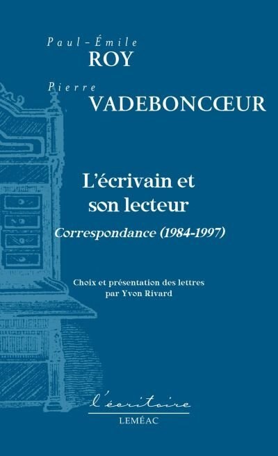 Front cover_L'écrivain et son lecteur