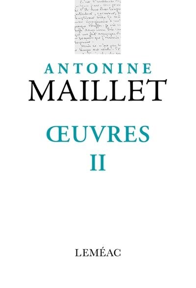 Front cover_Oeuvres II