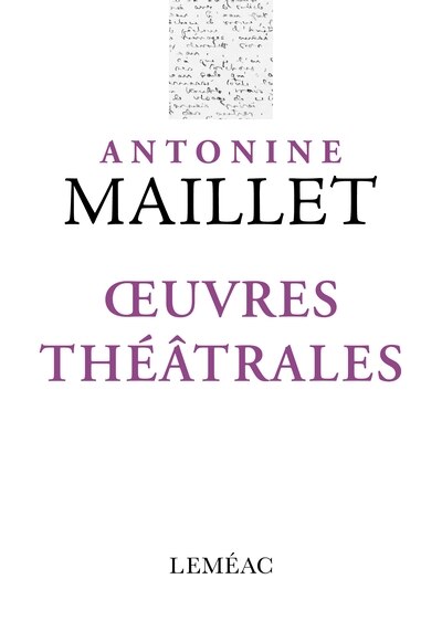 Couverture_Œuvres théâtrales
