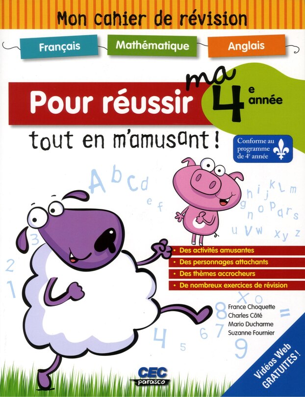 Front cover_Pour réussir ma 4e année tout en m'amusant!