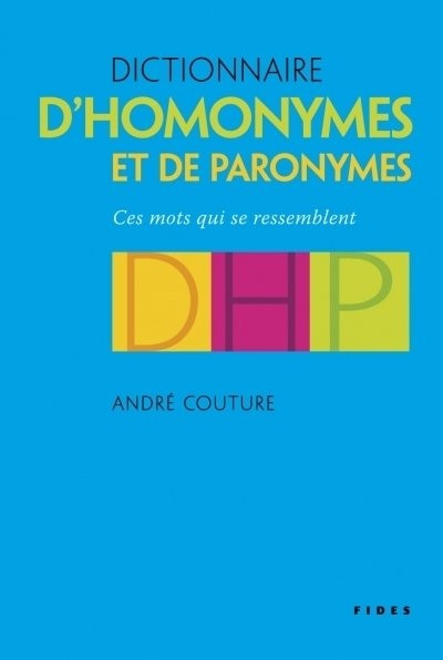 Front cover_Dictionnaire d'homonymes et paronymes