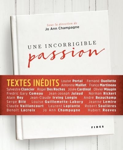 Front cover_Une incorrigible passion