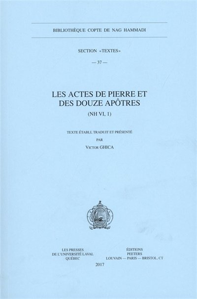 Front cover_Les Actes de Pierre et des douze apôtres (NH VI, 1)