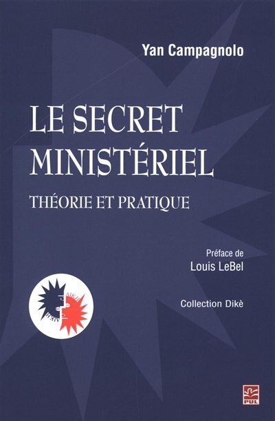 Front cover_Le secret ministériel