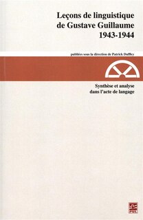 Front cover_Leçons de linguistique de Gustave Guillaume, 1943-1944