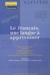 Front cover_Le francais, une langue à apprivoiser