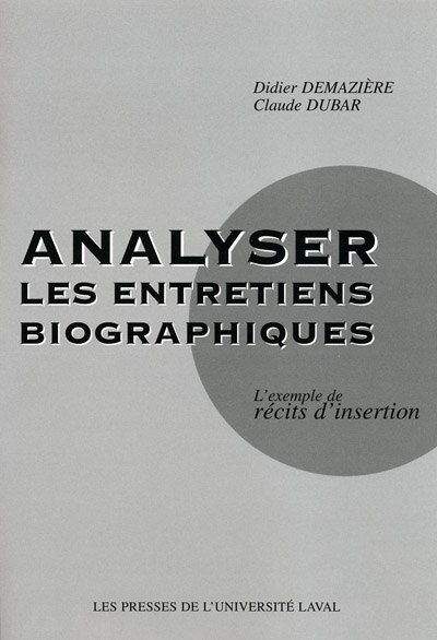 Front cover_Analyser les entretiens biographiques : l'exemple des récits d'insertion