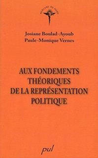 Front cover_Aux fondements théoriques de la représentation politique