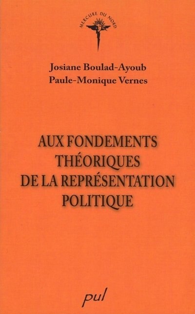 Front cover_Aux fondements théoriques de la représentation politique