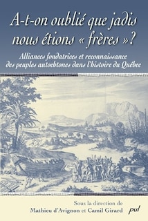 Couverture_A-t-on oublié que jadis nous étions frères?