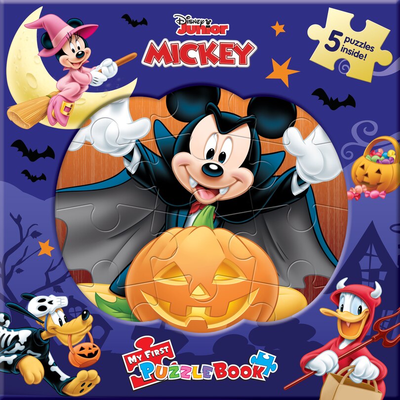 Front cover_DISNEY MICKEY HALLOWEEN MY FIRST PUZZLE BOOK