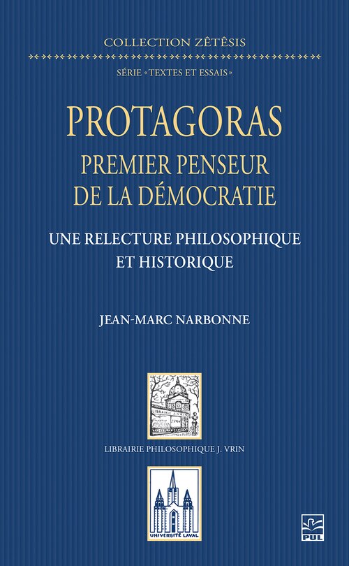 Front cover_Protagoras, premier penseur de la démocratie