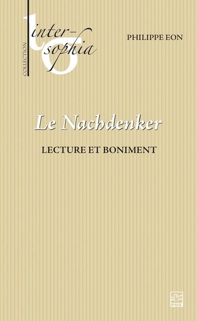 Front cover_Le Nachdenker : Lecture et boniment