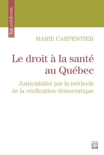 Front cover_Le droit à la santé au Québec
